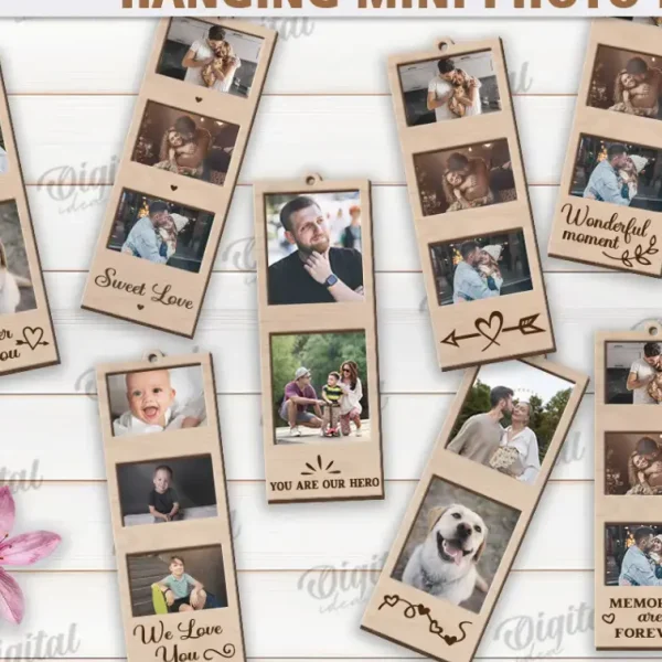 10 طرح قاب عکس کوچک چوبی برای برش لیزری